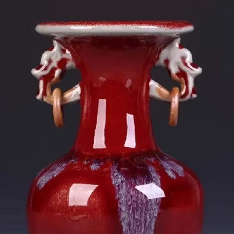 Jingdezhen porcelain antique Jun porcelain vase living room desktop decoration ornaments