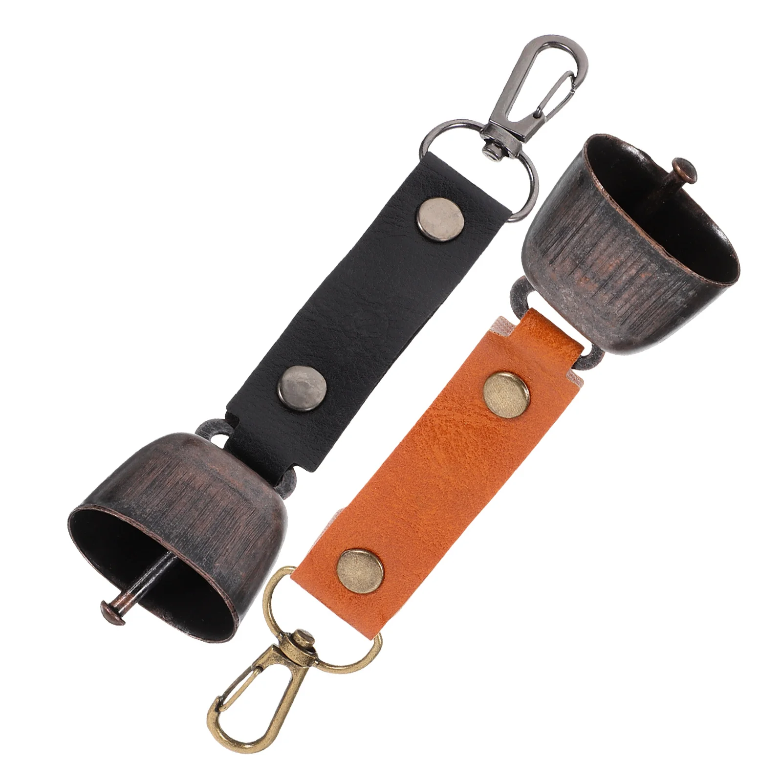 2-teiliger Outdoor-Glocken-Anhänger, Camping, kleine Anti-Verlust-Kuhglocken, Vintage-Bär zum Wandern von Haustieren