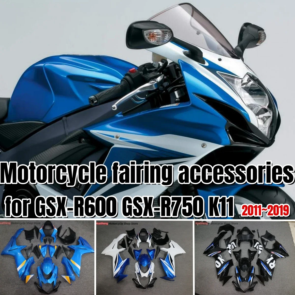 for Suzuki GSXR 600 750 K11 2011 2012 2013 2014 2015 2016 2017 2018 2019 Motorcycle Fairing ABS Injection Body Decoration Kit