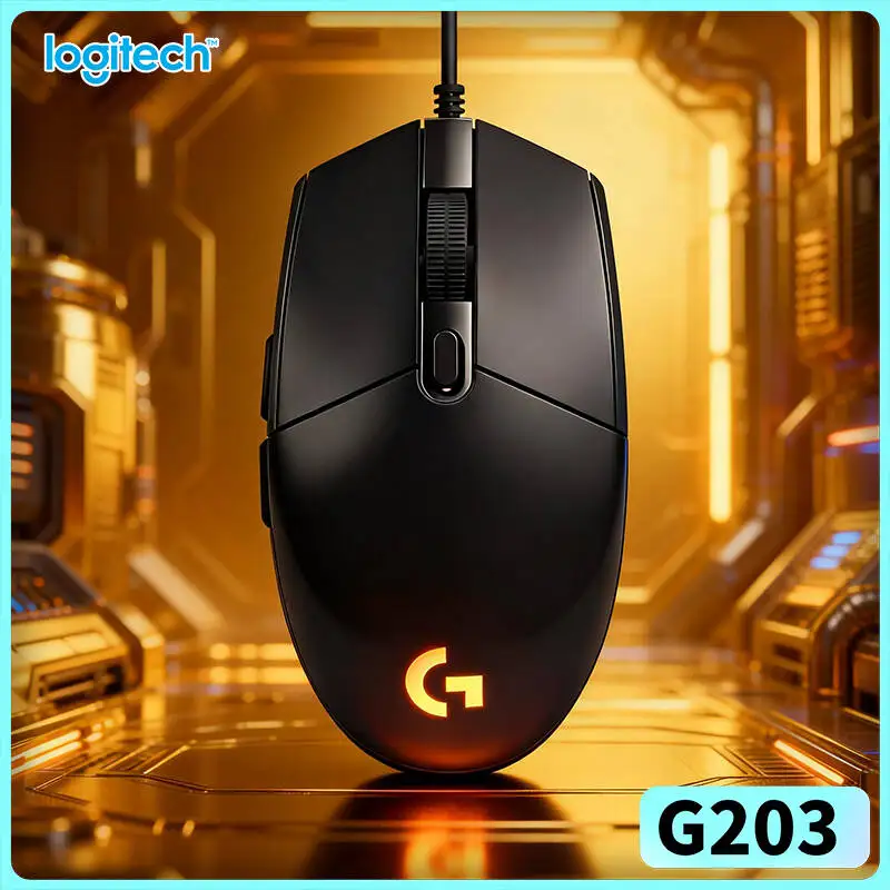 

Logitech G203 Gaming Mouse 8000 DPI Sensor RGB Lighting Sync 6 Buttons 2-Year Warranty Windows Mac ChromeOS Reliable