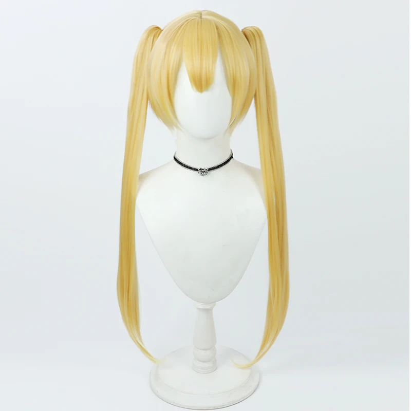 Marie Rose Cosplay Wig Azur Lane Blonde Yellow 80cm Synthetic Hair Heat Resistant Halloween Role Play Party Carnival + Wig Cap