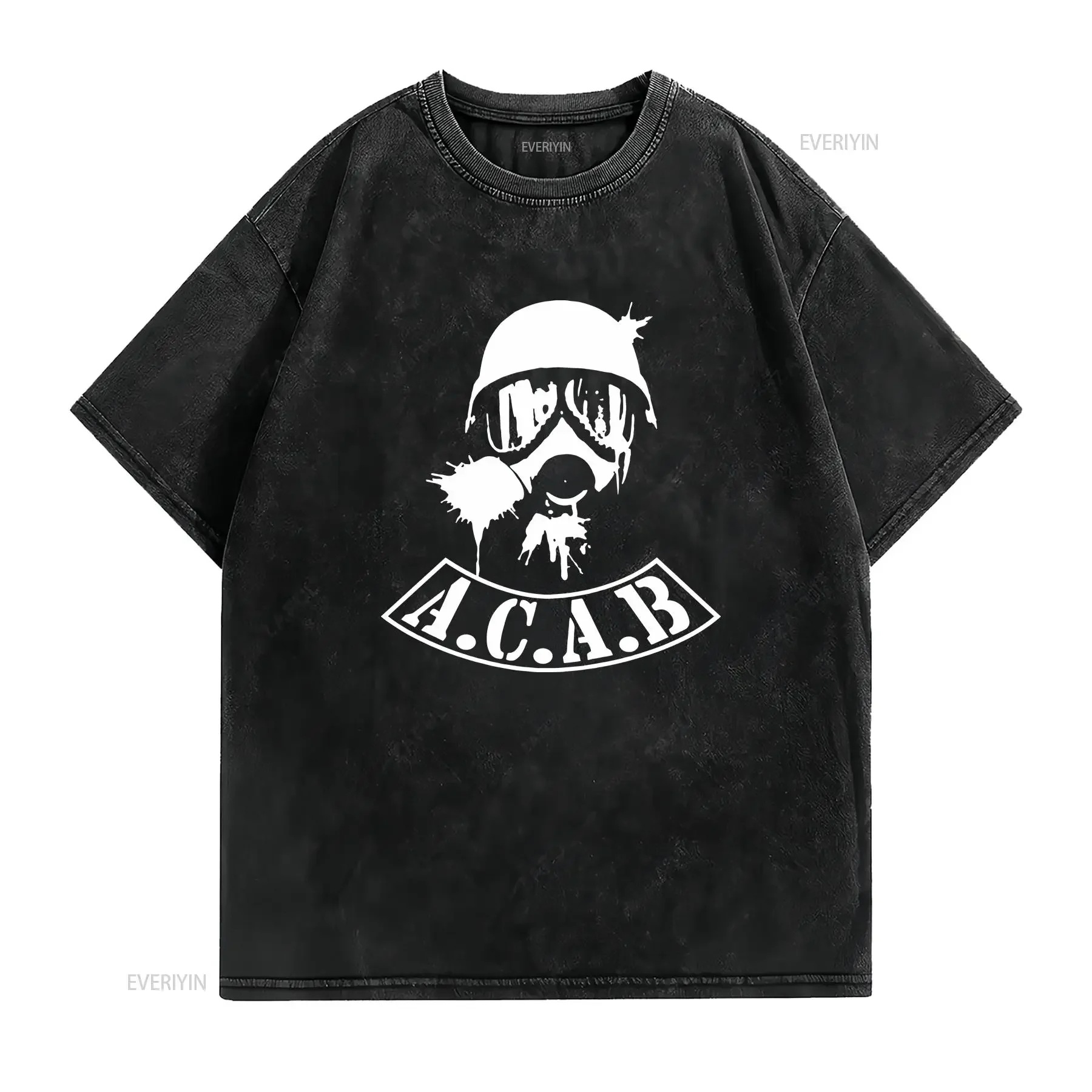 ACAB Protest T Shirt vintage Washed designer clothes Breathable Stylish Comfortable homme fashion Stretched Casual vintage