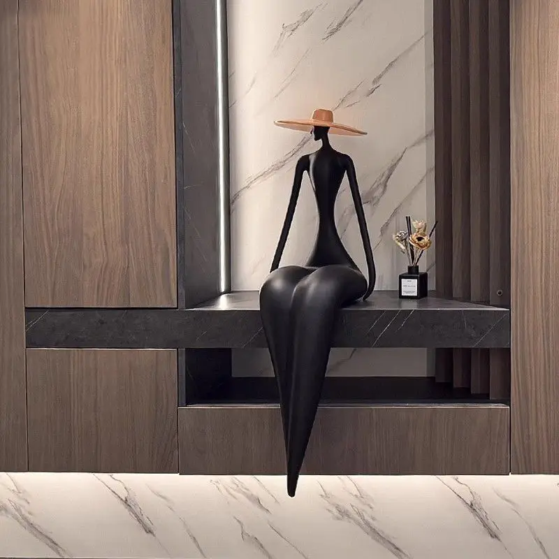 Abstract Human Figurine Art Sculpture Modern Minimalist Statue for Living Room Bedroom Hotel Office Home Decor Ornament Gift