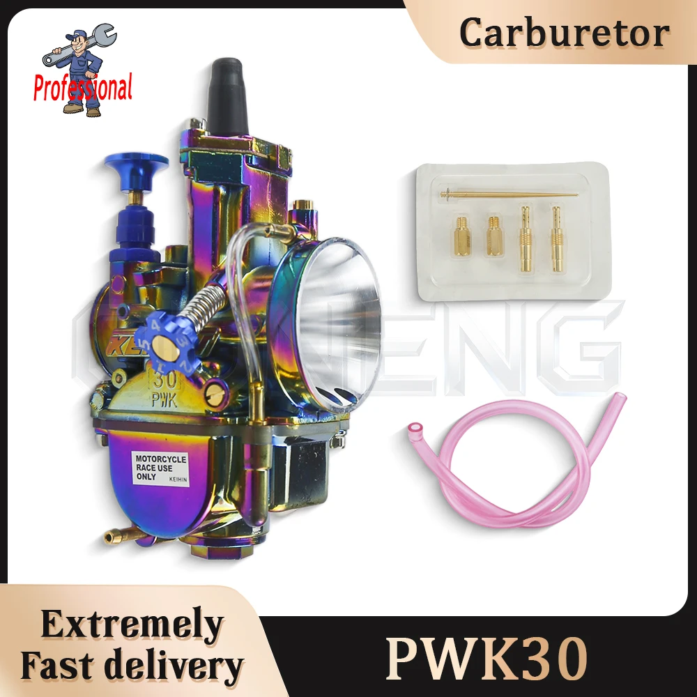 

PWK 30 Colorful Motorcycle Carburetor Unmarked Carb For Dirt Bike Off Road Engine Replacement Parts