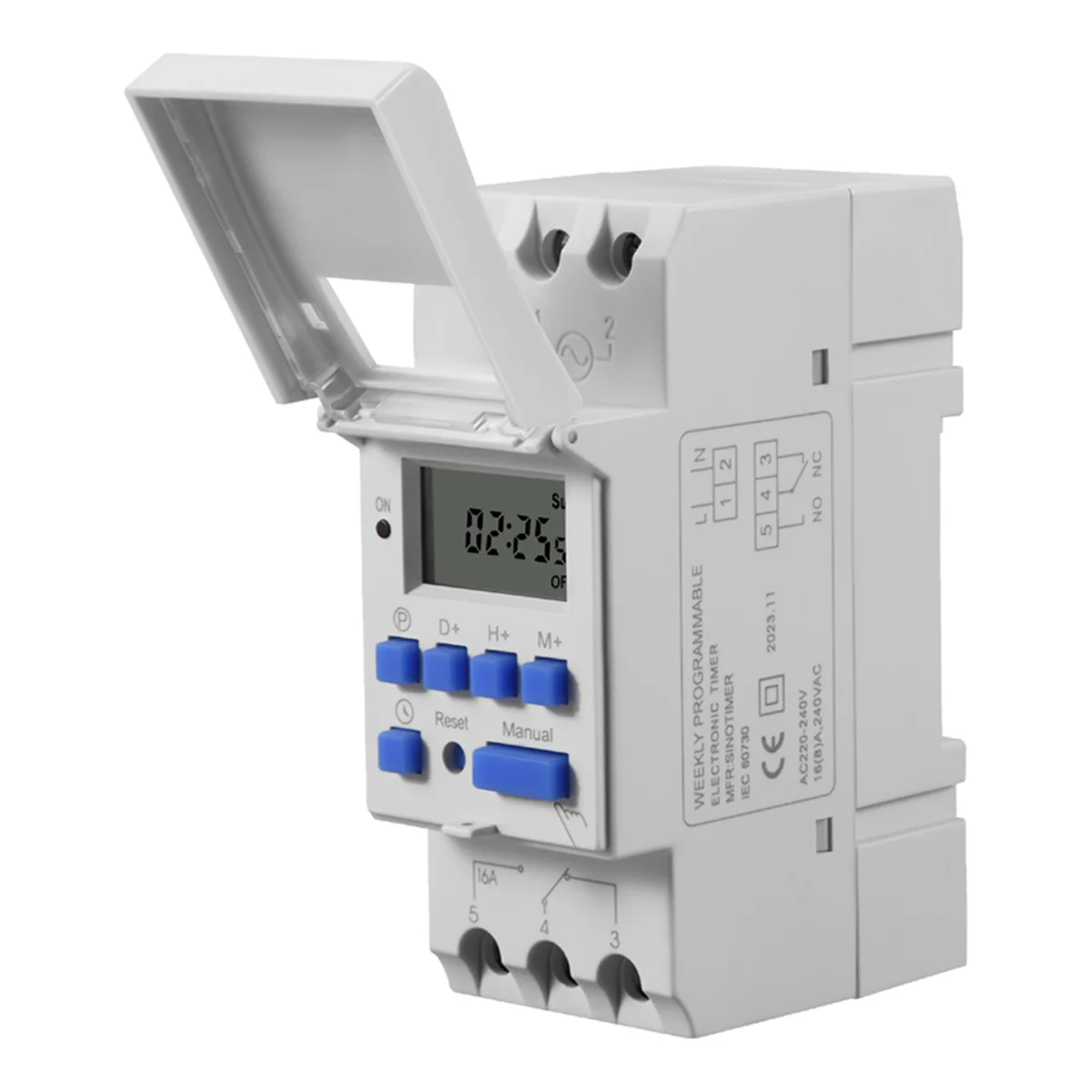 

SINOTIMER Electronic Timer, TM615-2 Timer Switch 7 Days 24 Hours Programmable LCD Time Relay-220V