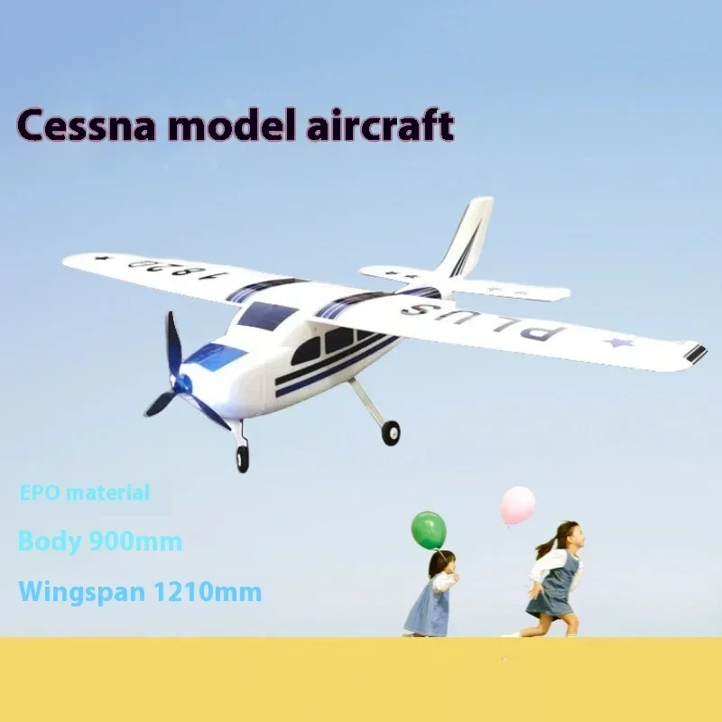 Qlq Rc Plane New Cessna 182 Plus Remote Controlled Model Airplane Fixed Wing 1.2-Meter Wingspan Beginner Plane Model Toy Gift