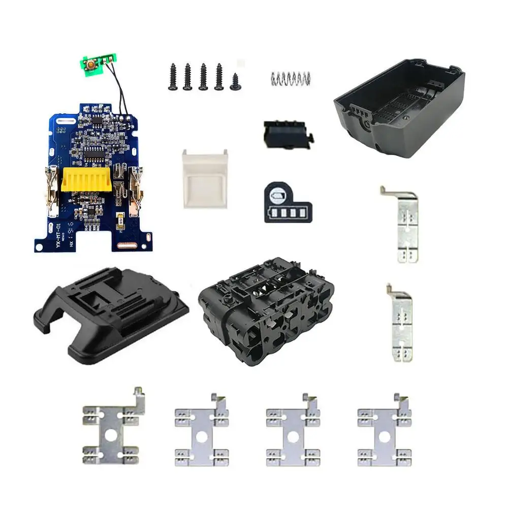 Imagem -05 - Dawupine Li-ion Battery Case Carregamento Proteção Circuit Board Label Box para Makita 18v Bl1830 3.0ah 5.0ah Led Bateria Indicador