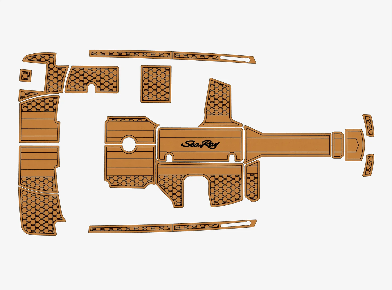 

2016-2017 Sea ray 210 SPX SPXE 1/4" 6mm EVA foam Non-Slip PVC Teak Decking marine Mat seadek aqua carpet Marine Floor