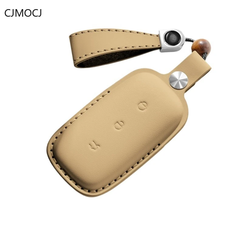 

Premium Genuine Leather Key Cover Case for Geely Galaxy M9/L7/L6/A7/E5/E8/Xingyao 8/Starship 7 (2024) - Protective Key Fob Shell