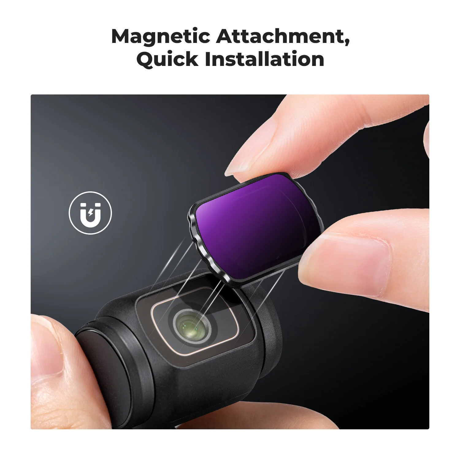 K & F Concept Kit de filtros magnéticos ND CPL (CPL ND16 ND64 ND256)Ultra HD con recubrimientos de 28 capas para DJI Osmo Pocket 3