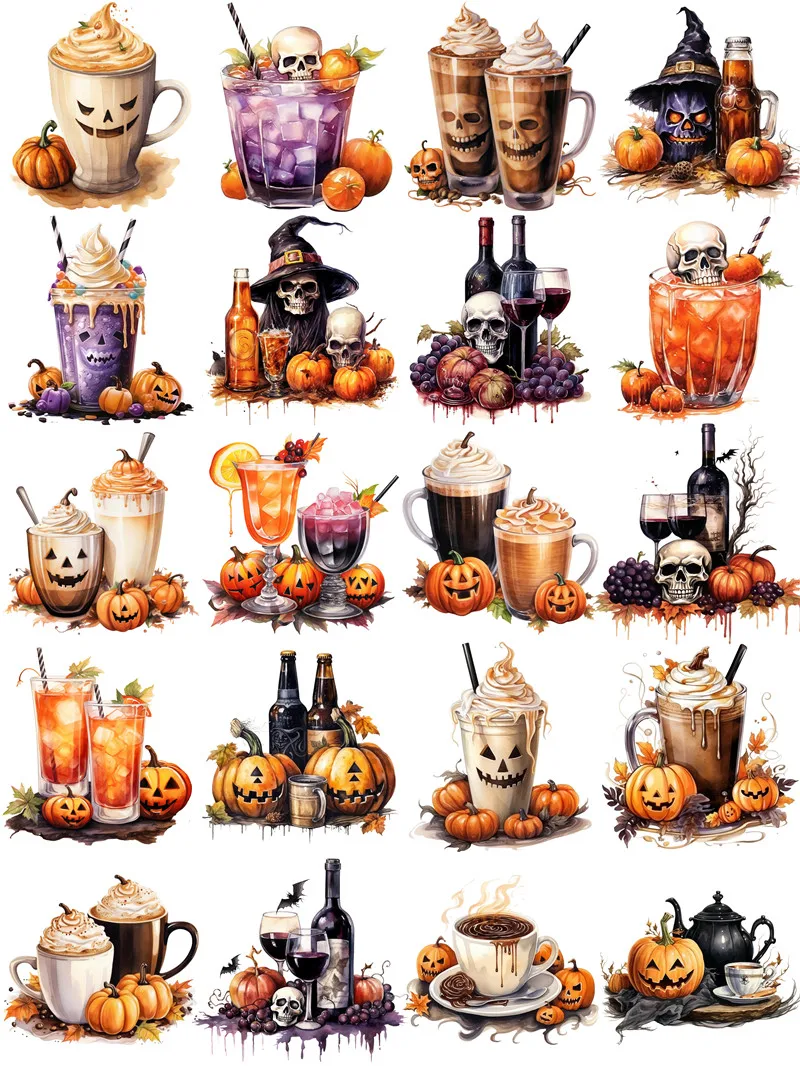 Halloween Drinks Stickers Crafts And Scrapbooking stickers kids toys book Decorative sticker DIY Stationery