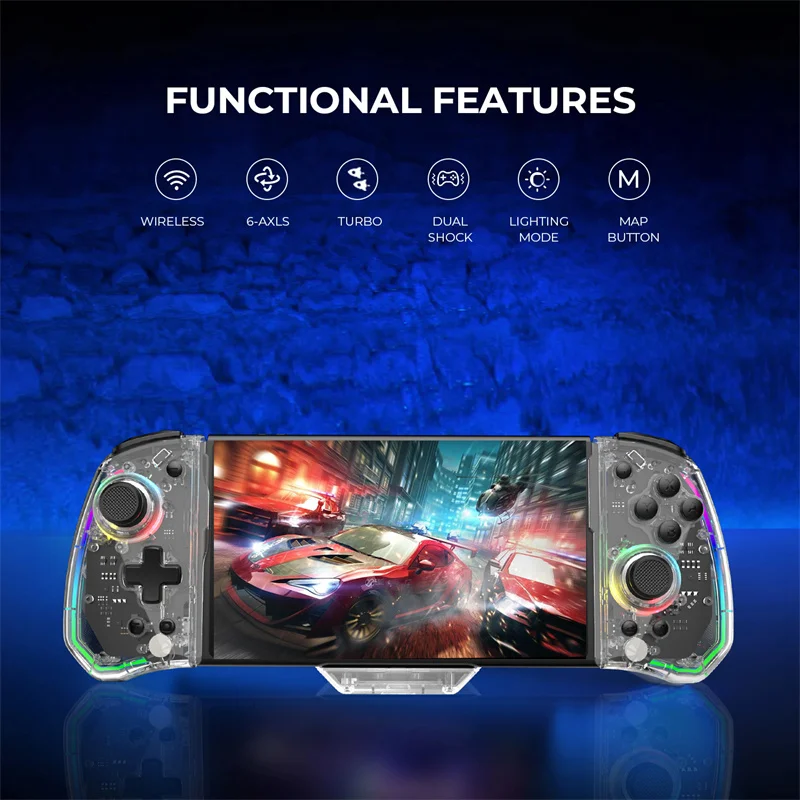 

LinYuvo KS43 Joypad Gamepad Controller Handheld Grip Turbo Double Motor Vibration Built-in 6Axis Gyro Design For Nintendo Switch