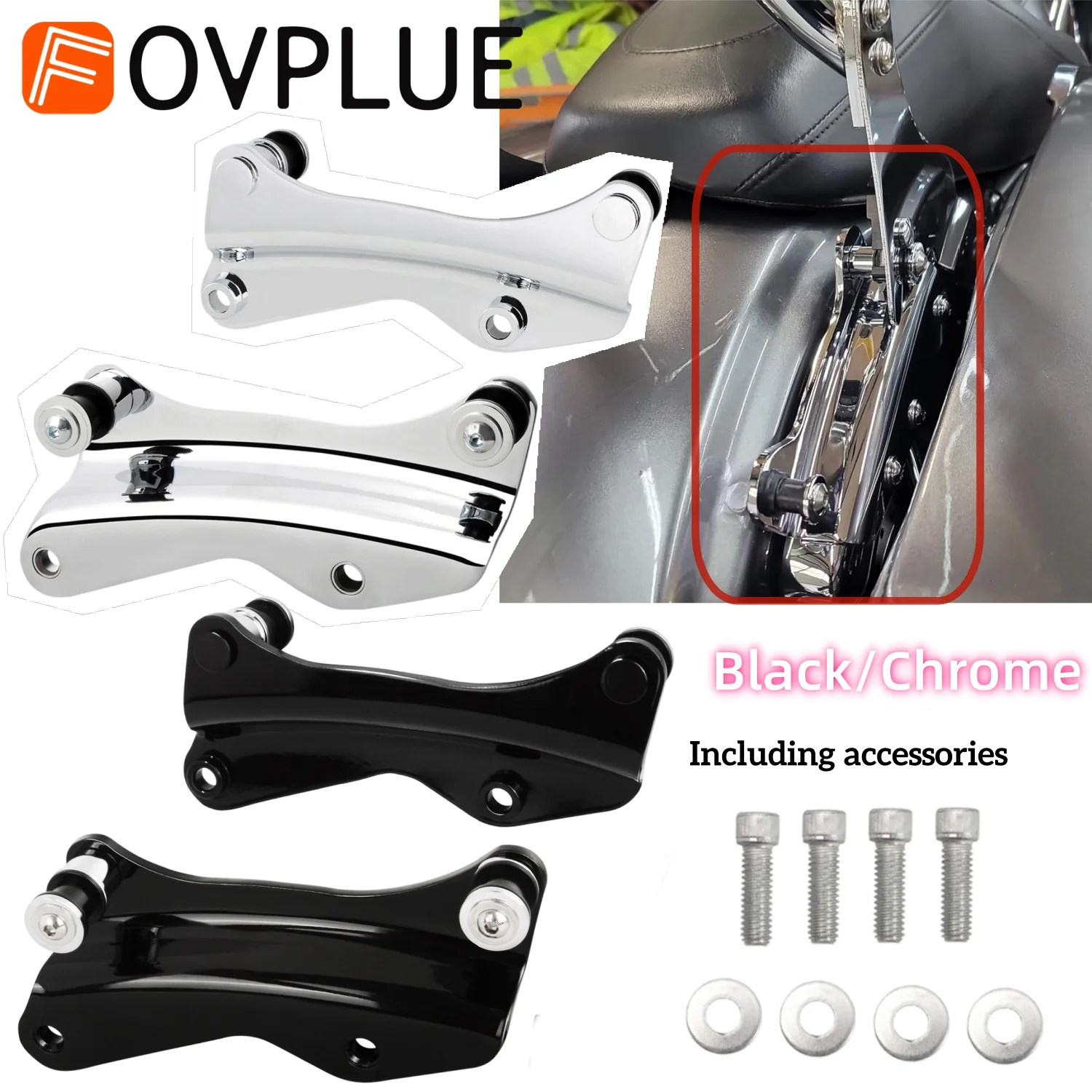 

Для Harley Touring Road King CVO Road Glide Electra Street Glide FLHX 2014-Up съемный мотоцикл 4-точечный комплект оборудования для стыковки