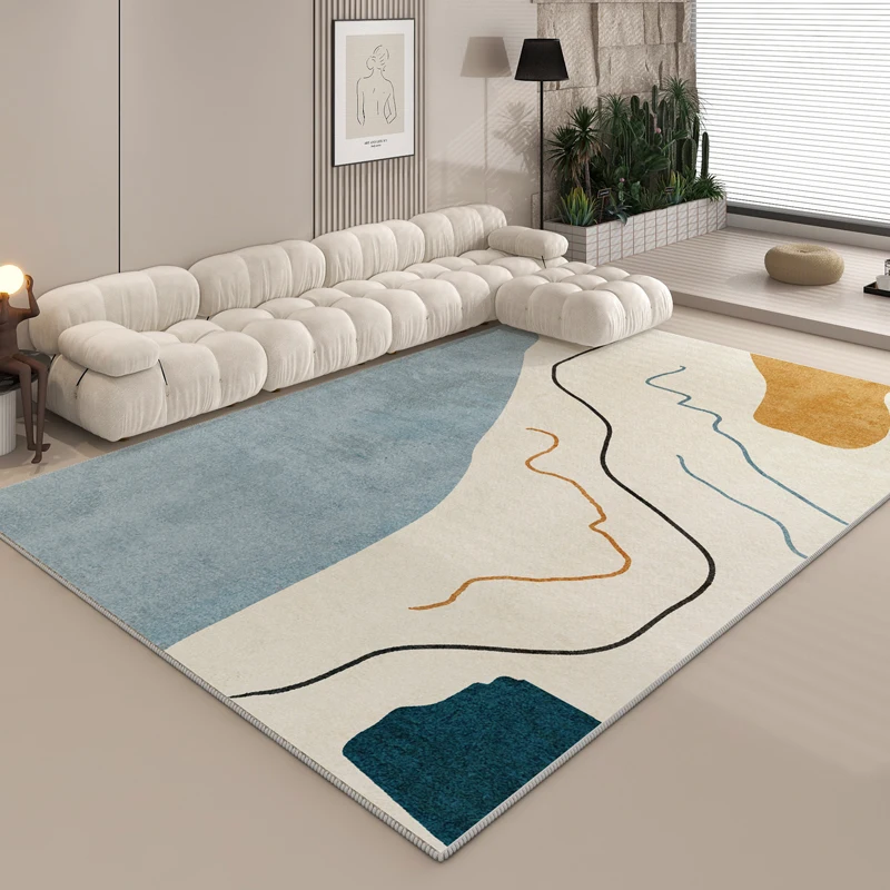 

Modern Simple Living Room Decoration Carpet Home Bedroom Bedside Plush Carpets Art Abstract Study Cloakroom Soft Non-slip Rug