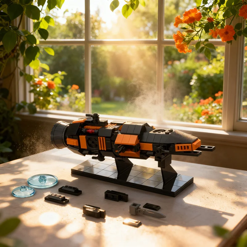 316 Piezas MOC Rocinante Minibuild de The Expanse, Bloques de Construcción de Modelos Espaciales, Regalos de Navidad, Juguete Creativo, Idea de Bricolaje