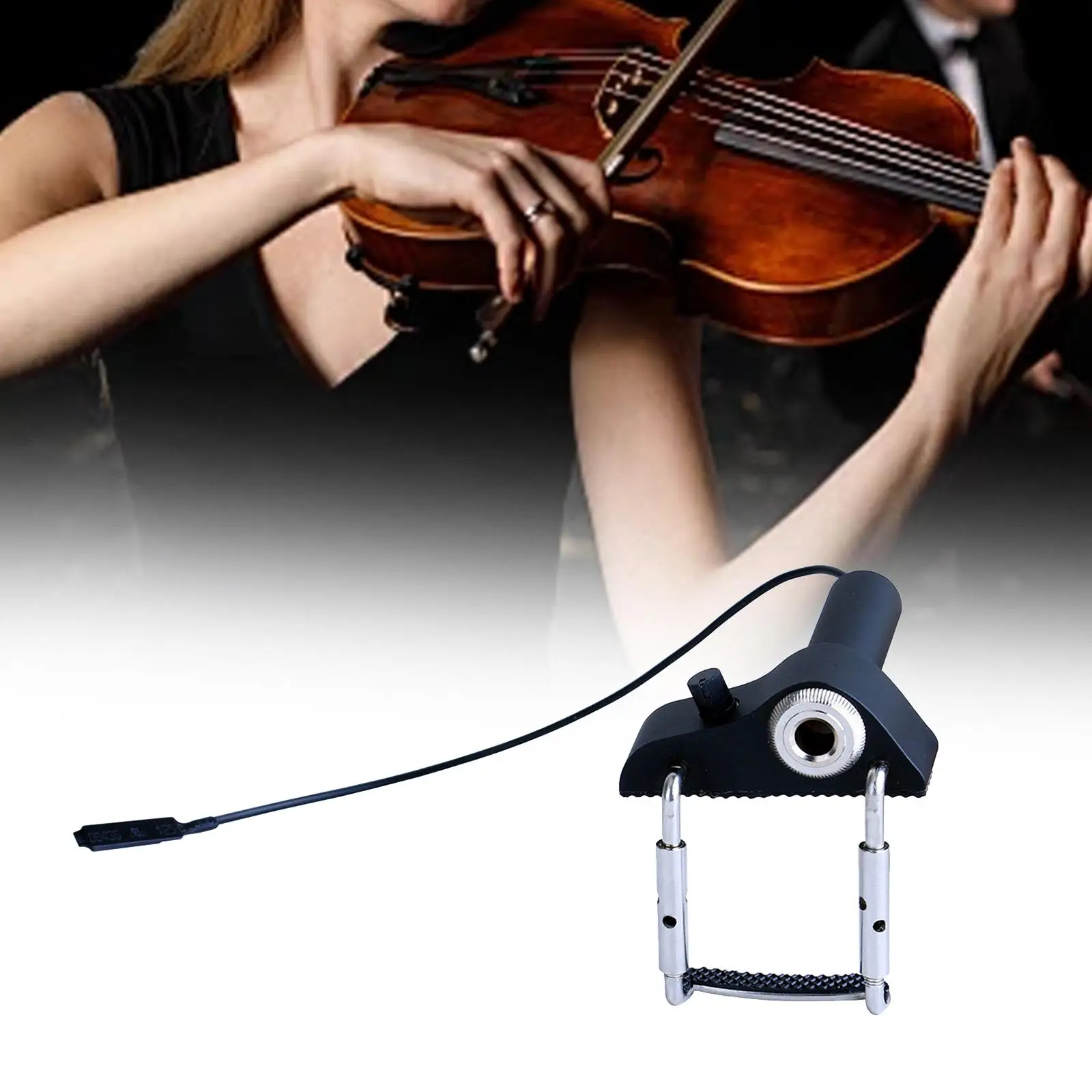 Pickup for Violin CV-19 Accessory Instant Authentic with External Jack Mount for