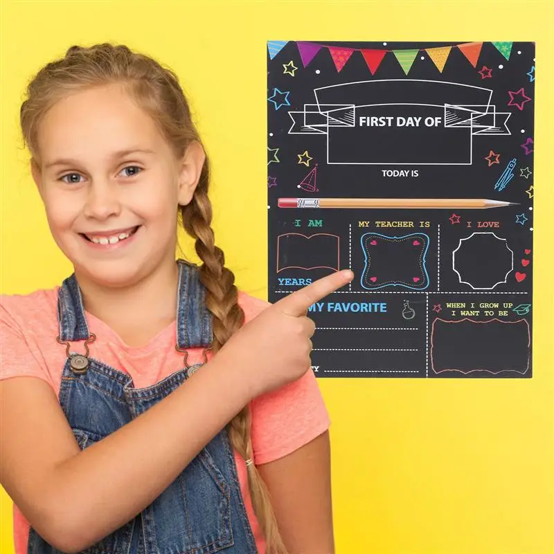 1 Set Chalkboard Sign Chalk Board Sign Board Chalk Board For Kids First Day Of Preschool Sign for Children Home School Kids