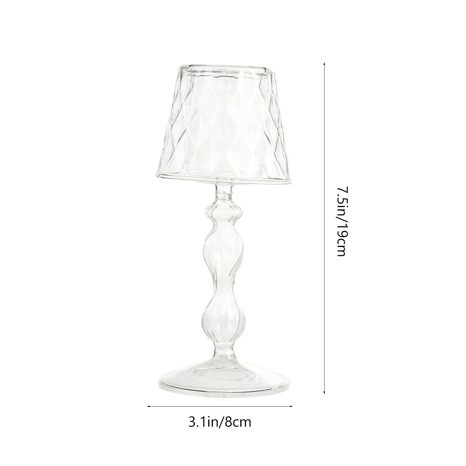 حامل زجاجي حامل إبداعي حامل شموع منزلي للديكور الداخلي يستخدم غرفة النوم وغرفة المعيشة والمكتب #5