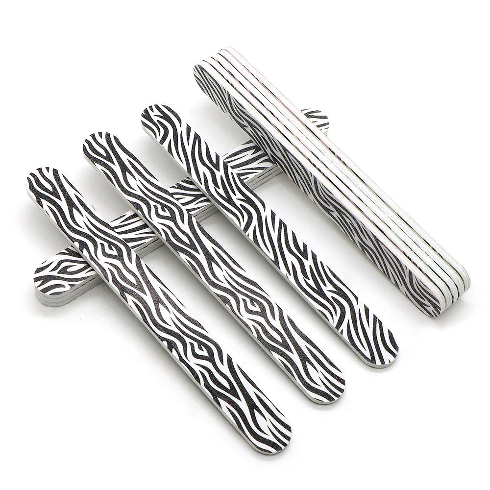 5/10/30pcs Professional Nail File 180/180 Sandpaper Strong Thick Sanding EVA Straight Nail Art Files for Manicure Pedicure Tools