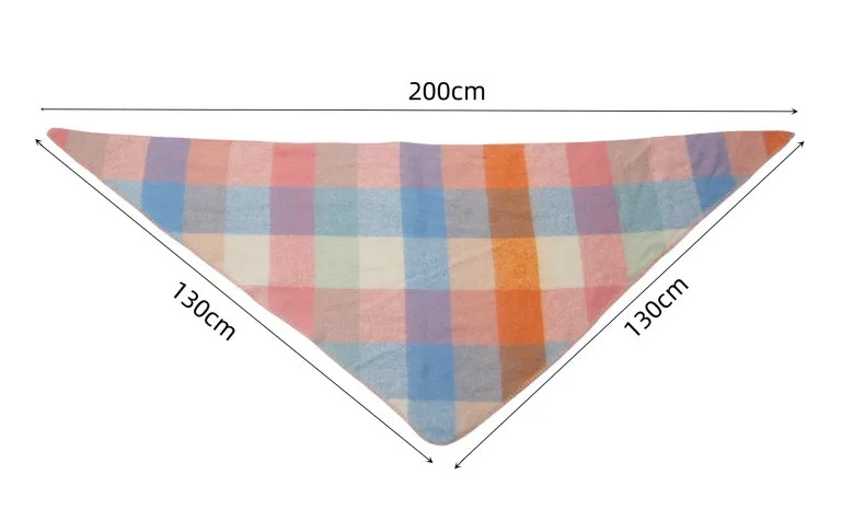 New Checkered Bib Fashion men's women's Outdoor Autumn Winter Circle Yarn Triangle Shawl Scarf 24W021