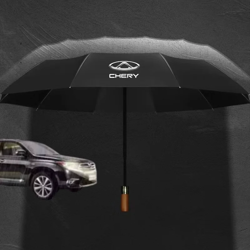 Car Travel Convenient Automatic Umbrella Wooden Handle Umbrella For Chery Tiggo 7 Pro 8 4 5 3 2 T11 5X Amulet Fora QQ IQ Fulwin