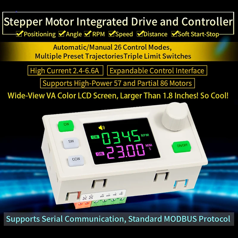 

XY-SMD6 42/57/86 Драйвер шагового двигателя Контроллер управления вперед и назад Драйвер угла импульса Скорость ПЛК Последовательная связь