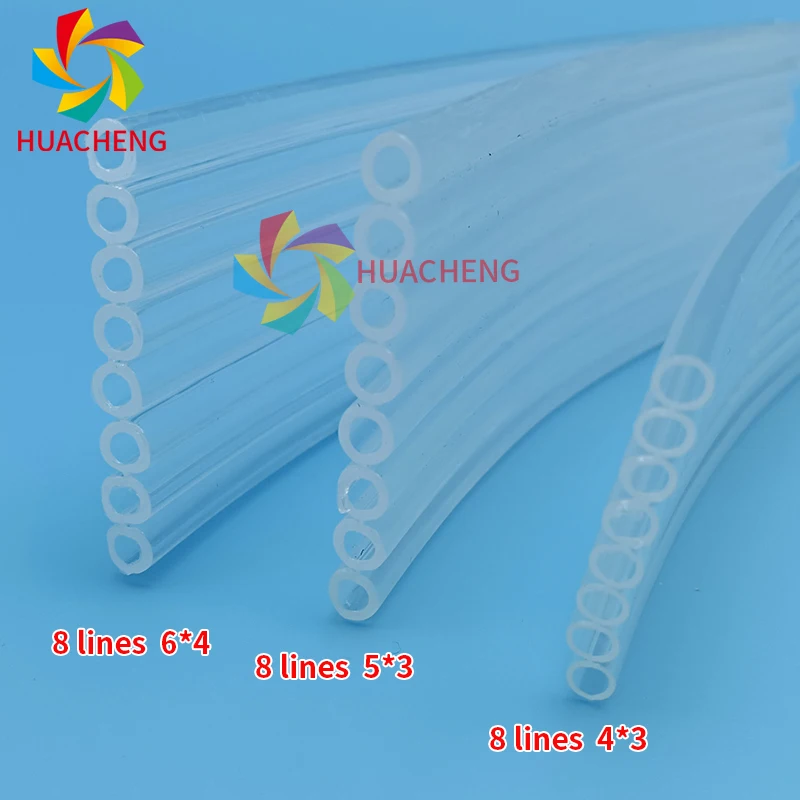 5Meters 8 Lines Ink Tube Transparent/UV Universal Line for Large Format Inkjet Printer 8Ways Ink Pipe Hose 3x2/4.2x2.8/4x3/5x3mm