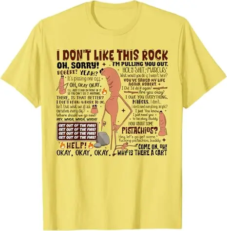 ماركوس الدودة أنا لا أحب هذا روك مضحك تتجه ميمي تي شيرت Y2K Brainrot الجرافيك قائلا المحملة الجدة هدية قصيرة الأكمام