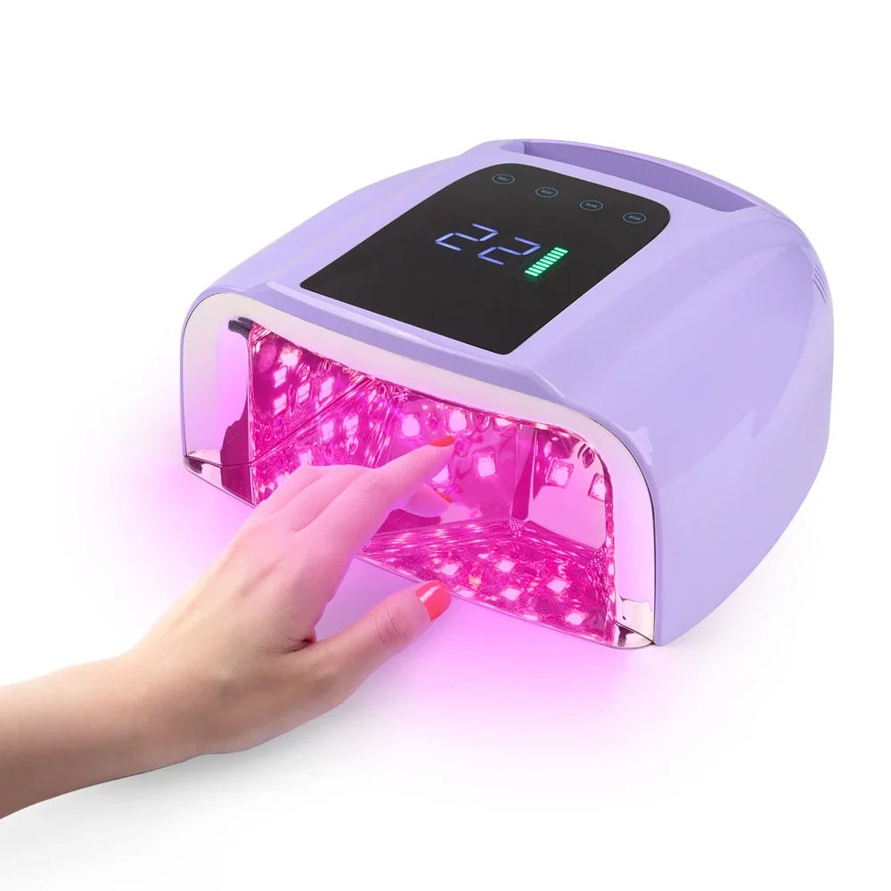 15600mah Led Light Nail Lamp Manicure Table 96w Nail Lamp Rechargeable Uv Nail Lamp Dryer