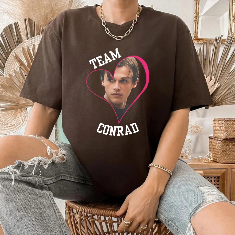 The Summer I Turned Pretty Team Conrad Graphic Tee Cousins Beach Vintage 90s Y2k Conrad Fisher Heart Print Shirt TSITP Fans Gift
