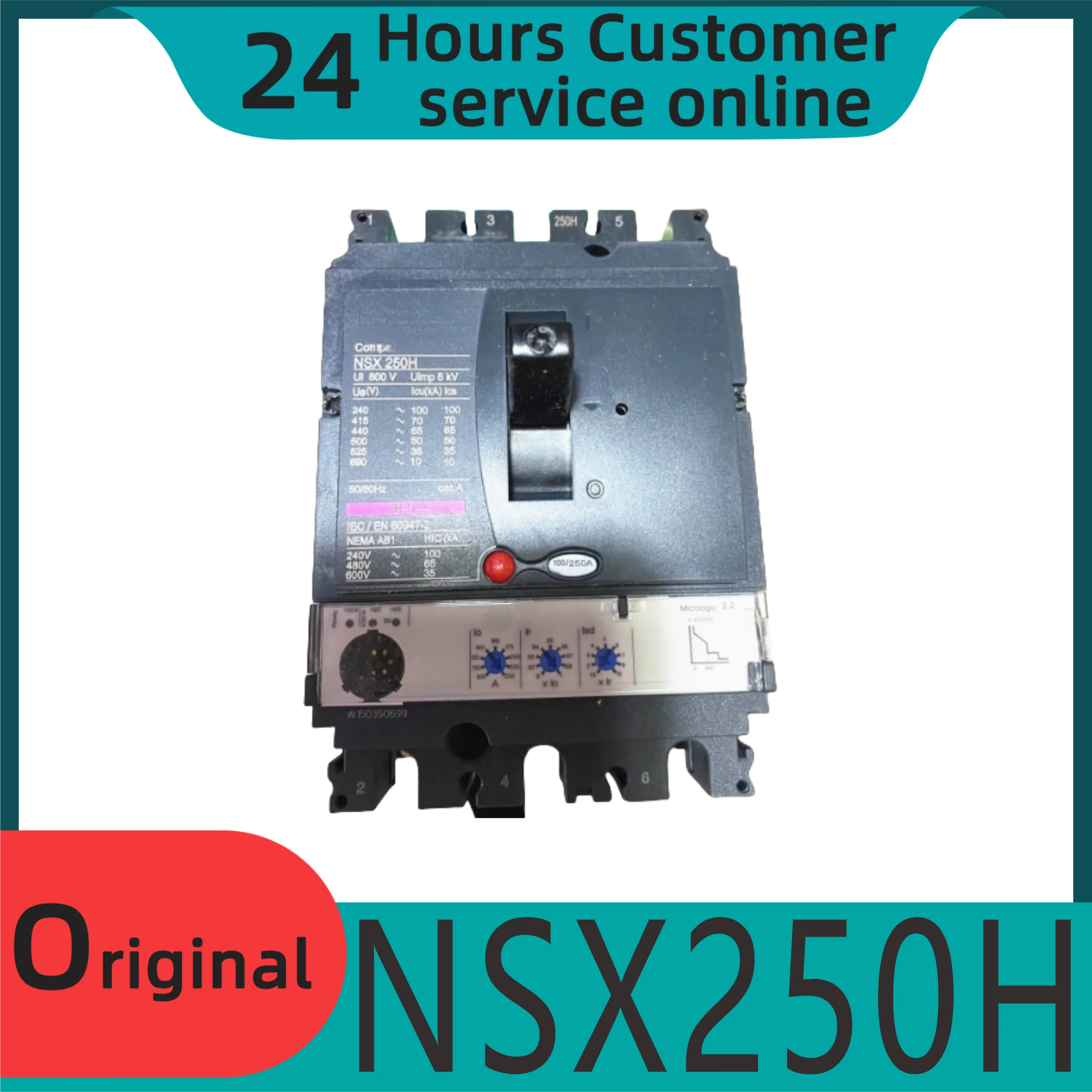 

New original molded case circuit breaker NSX250H MIC2.2 250A 3P3D LV431790