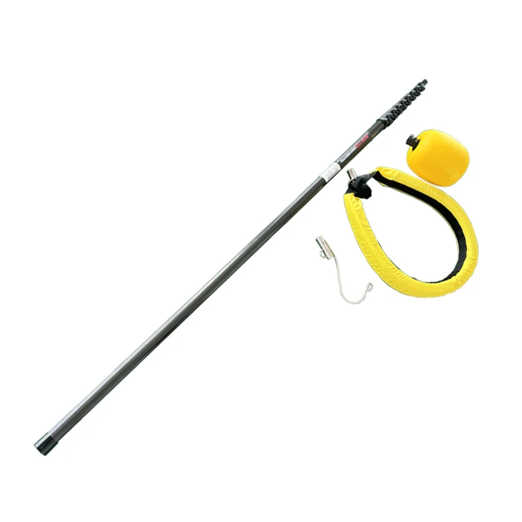 Poste de rescate telescópico de 18M, poste de salida de largo alcance para seguridad del agua para rescate acuático, rescate marino, uso en piscina