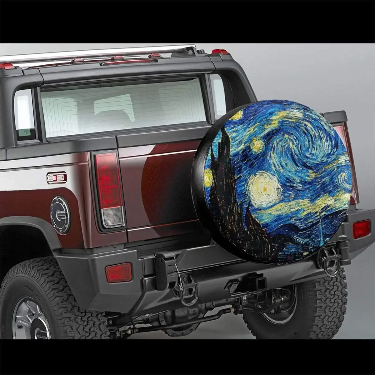 Van Gogh Spare Tire Cover Starry Night for Trailer Rv Truck 14 15 16 17 Inch Sunscreen Dustproof Corrosion Proof Wheel Cover