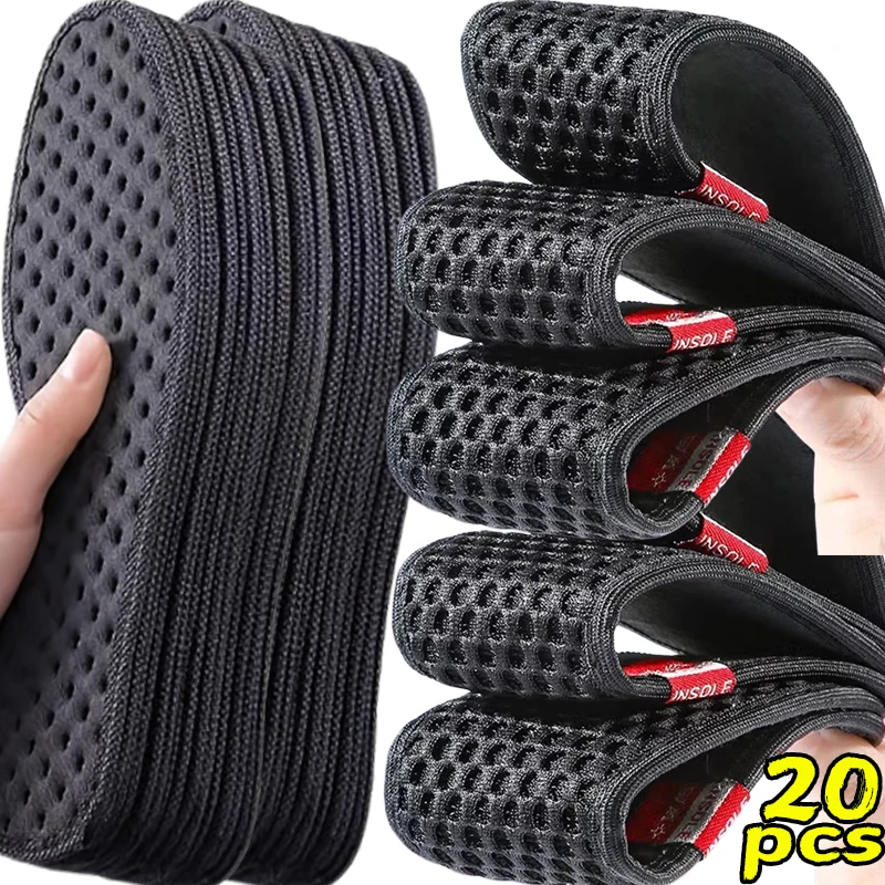 Bamboo Charcoal Deodorant Insoles Mesh Breathable Absorb-Sweat Shoe Pads Men Running Sports Shoes Insert Deodorant Insole