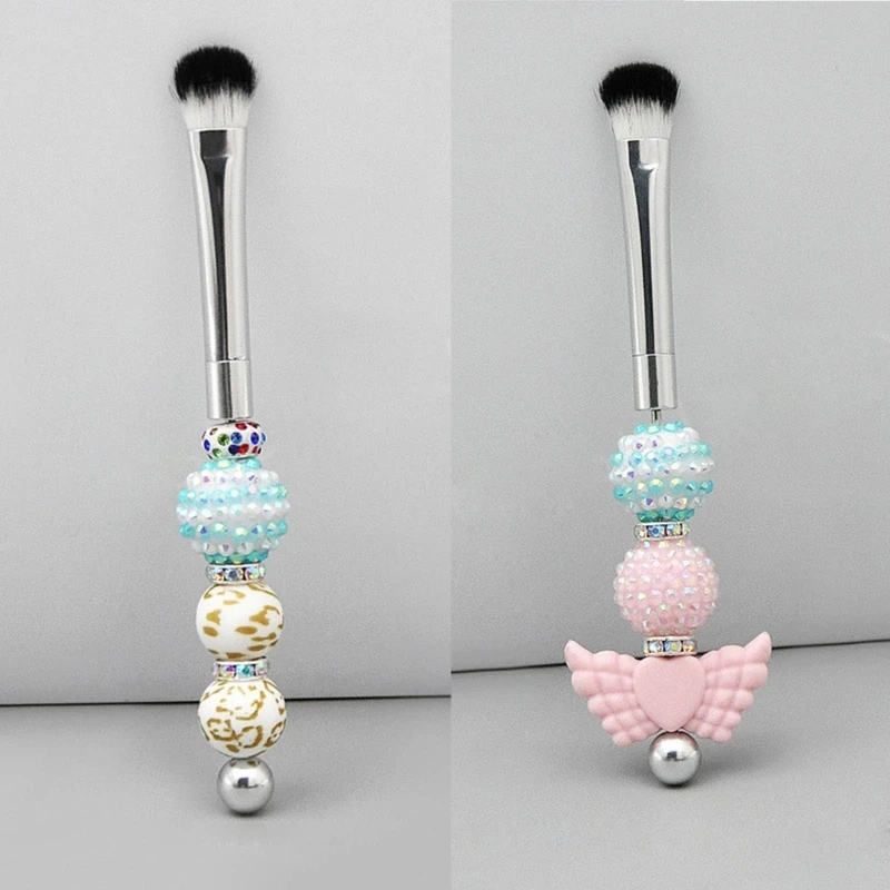 10 Pieces Jewelry Beaded DIY Eyeshadow Brush Set Beauty Tools Professional Cosmetics Makeup Brushes Drop shipping