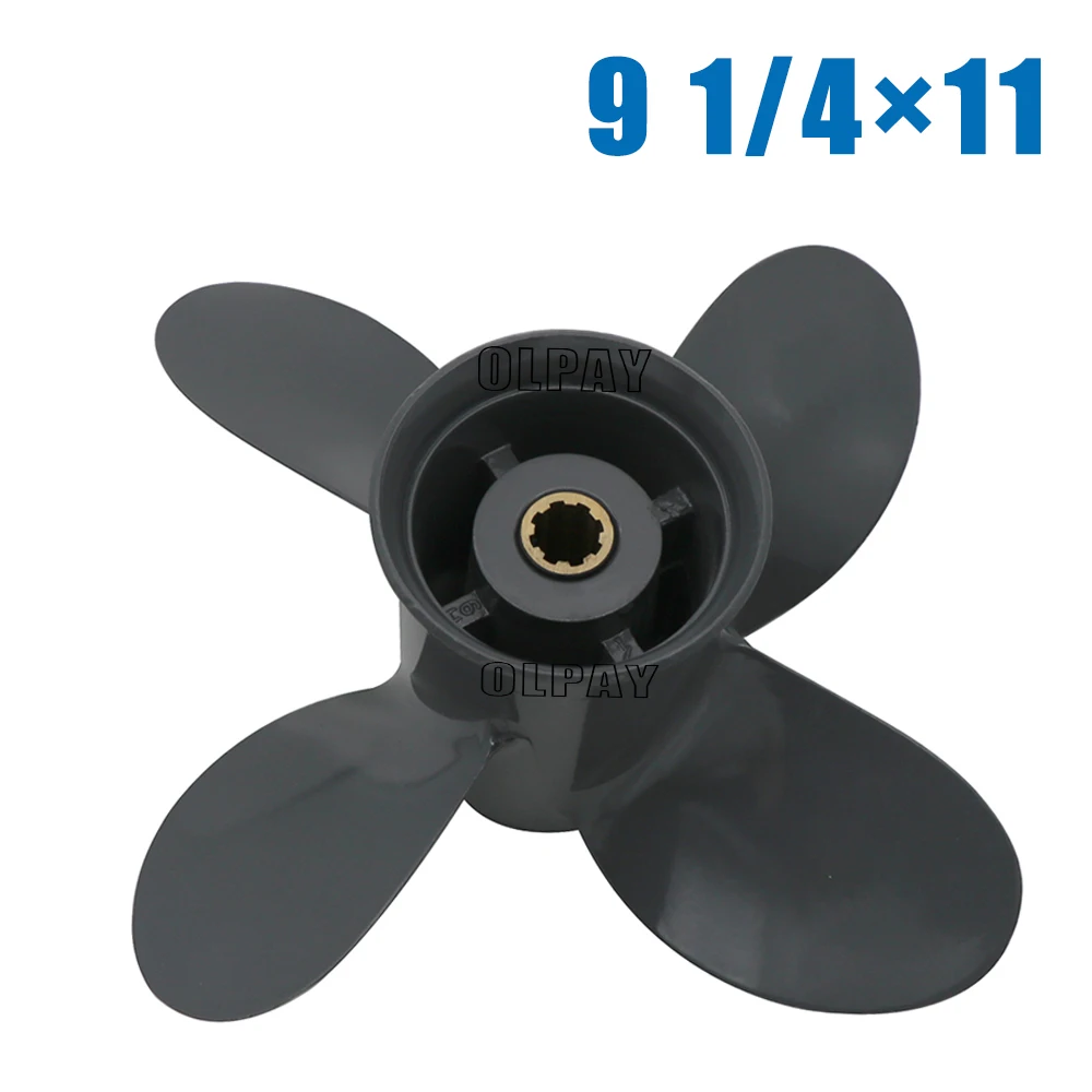 9 1/4X11 Aluminum Propeller for Honda Outboard Motor BF8D/BF9.9D BF9.9/BF15A BF15D/BF20 8 Splines 58134-ZV4-011AH 