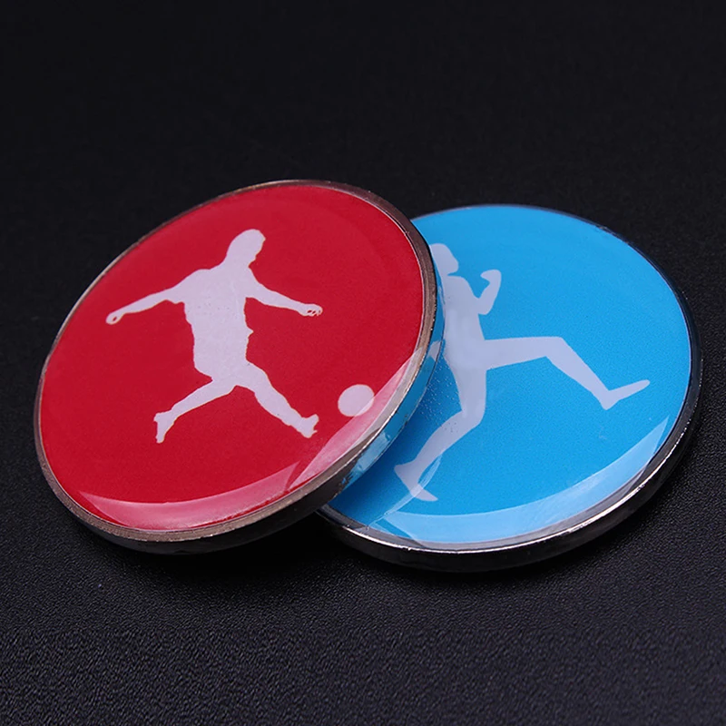 1Pc Sports Football Pattern Pick Edge Referee Side Toss Coin Football Whistle Loudly Fair Play Match Referee Equipment