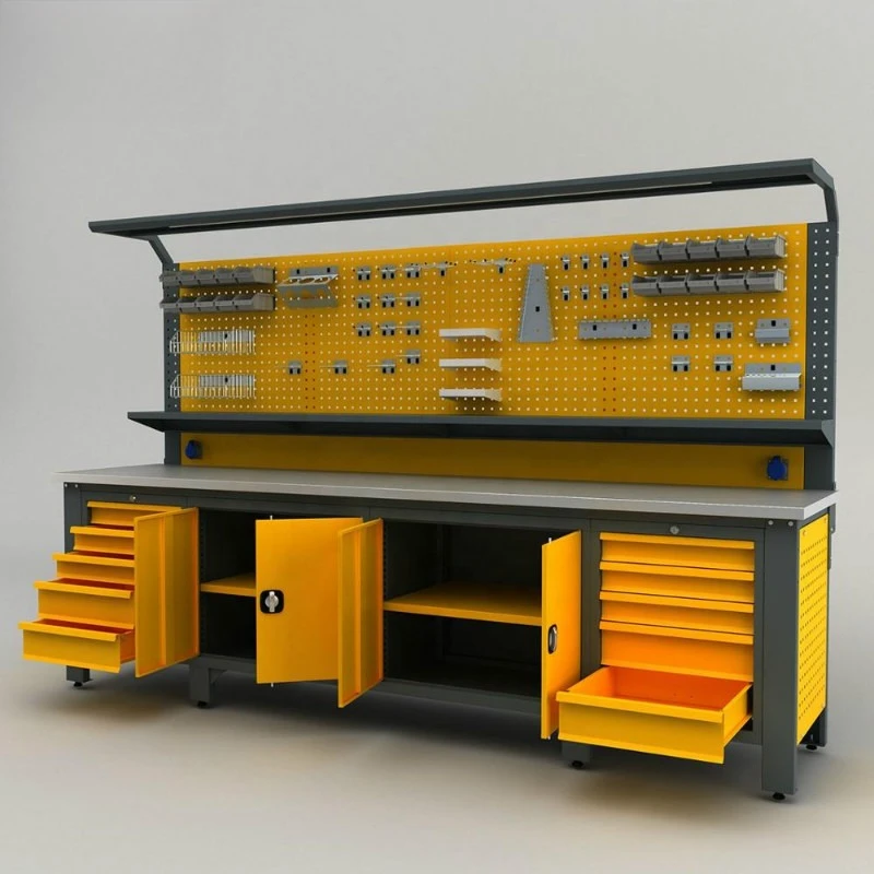 Combined tool cabinet, workstation auto repair tool cart, multi-functional hardware locker, workshop maintenance console