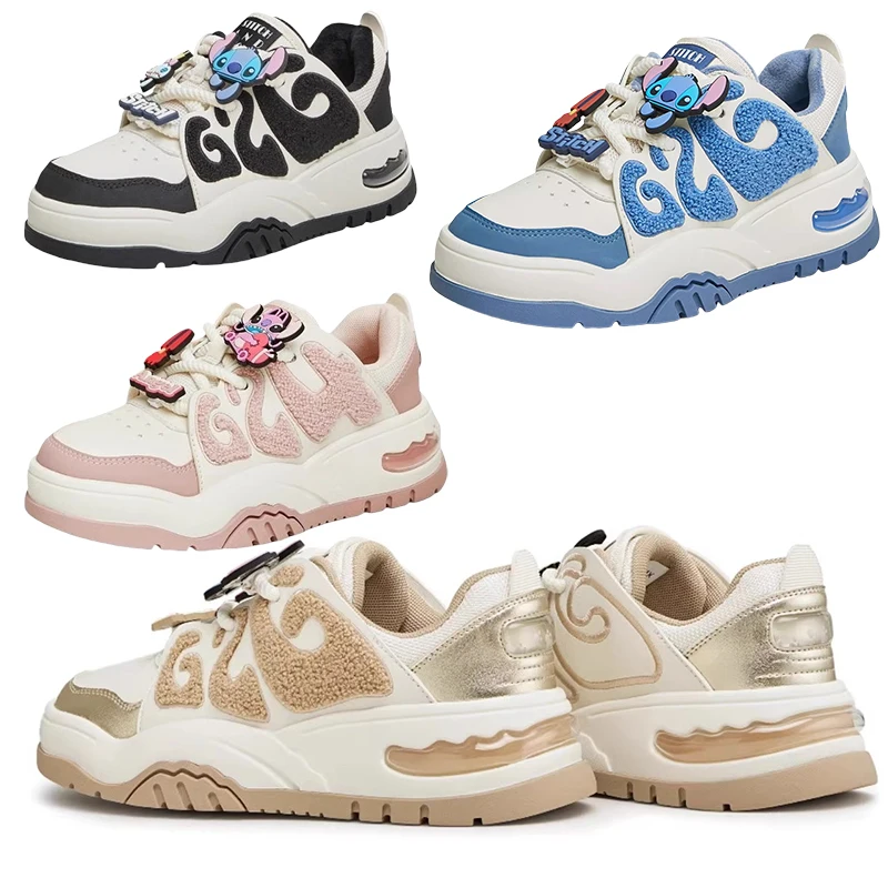 

Disney Stitch Bread Shoes Anime Men Women's Small Crowd High Street Shoes Retro Casual China-Chic Lovers Sports Skateboard Shoes