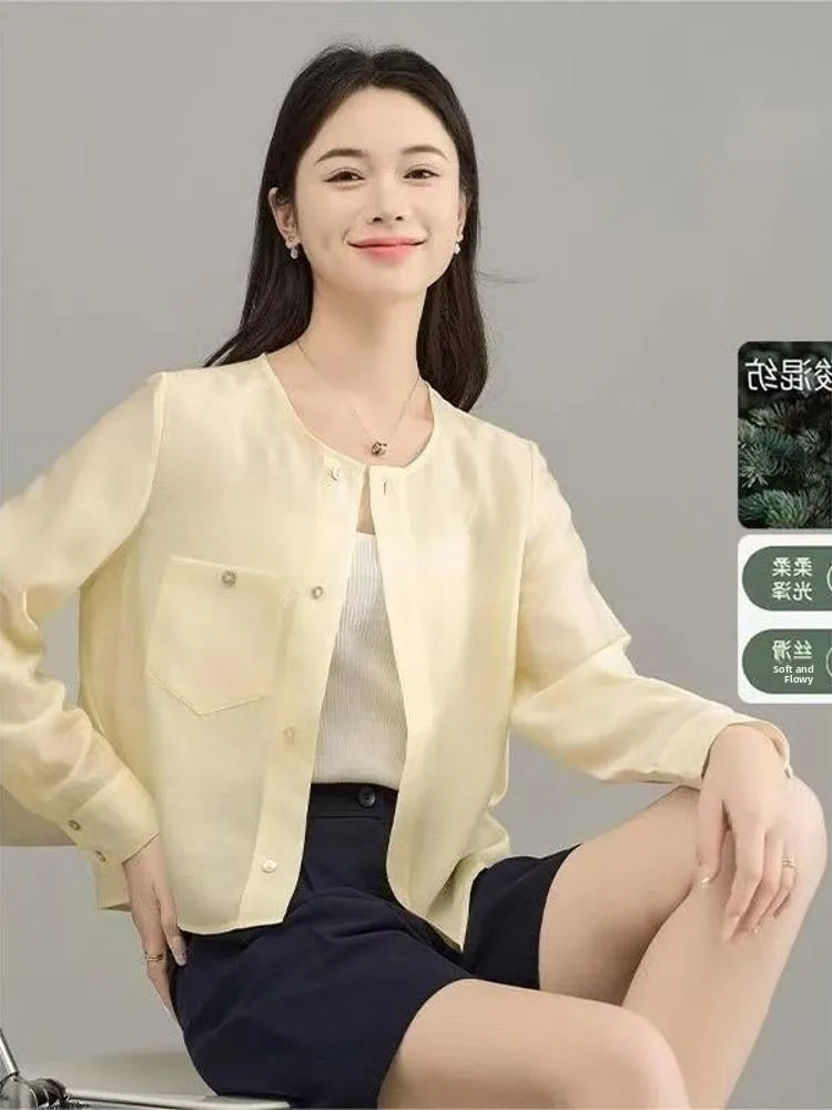 

Летняя тонкая верхняя одежда, женское верхнее пальто, льняная солнцезащитная одежда, облегающая длинная све круглая одежда Ne