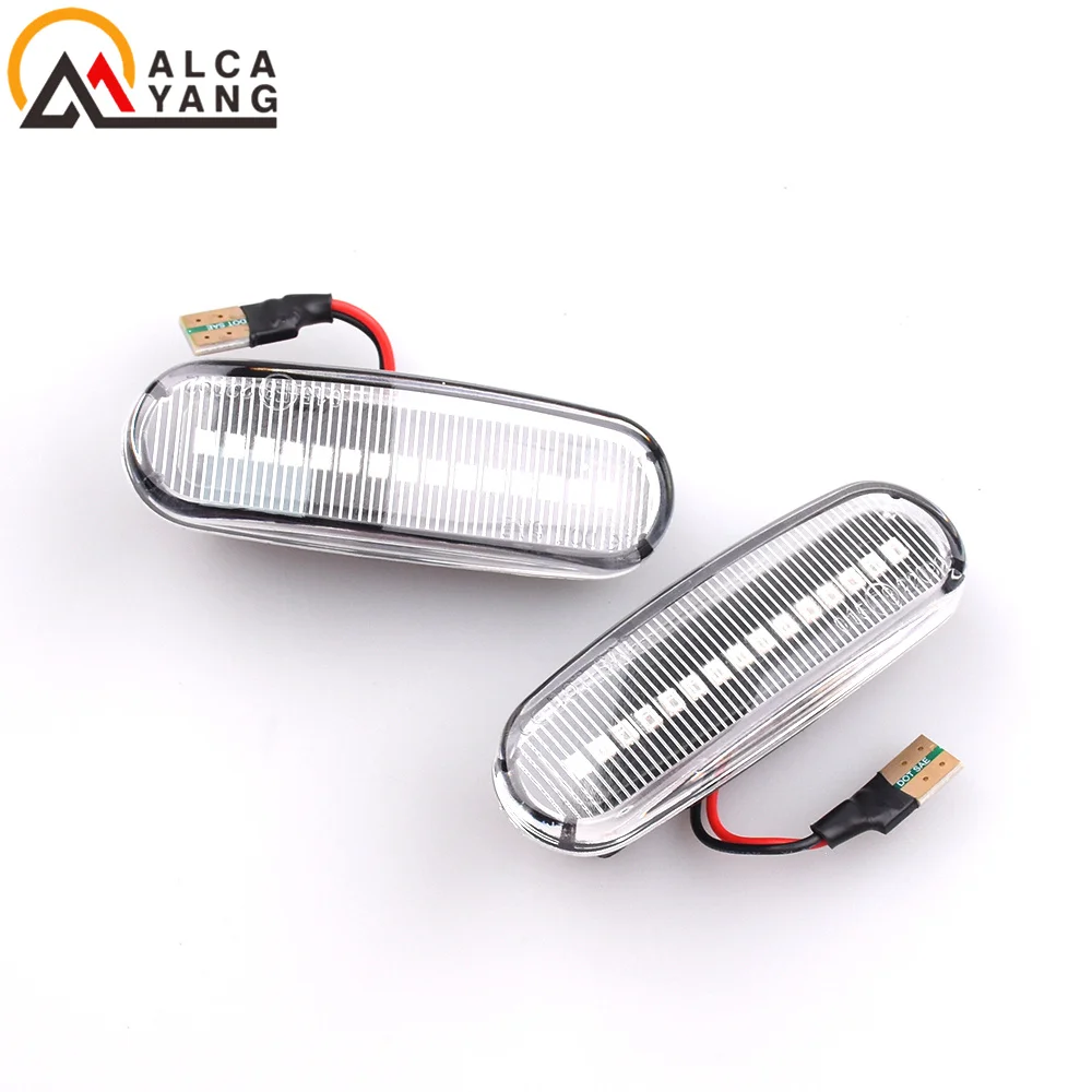 2 unidades para Fiat Panda 169 Grande Punto Inkl. Evo Doblo Fiorino Linea Idea Lâmpada repetidora de luz marcadora lateral LED dinâmica