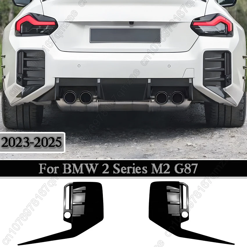 

For BMW 2 Series M2 G87 2023-2025 MP Style Rear Foglight Frame ABS Gloss Black Rear Side Bumper Wind Knife Trim Cover