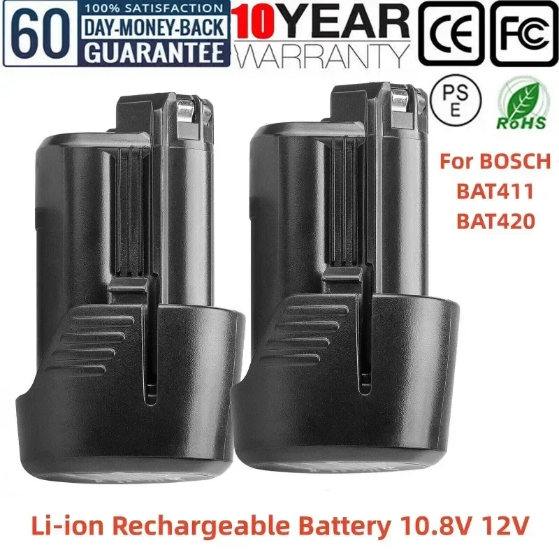 

12V 3000mAh Li-ion Rechargeable Battery for BAT411 BAT412 BAT413 BAT414 For bosch 12v 10.8v Battery Cordless Power Tools