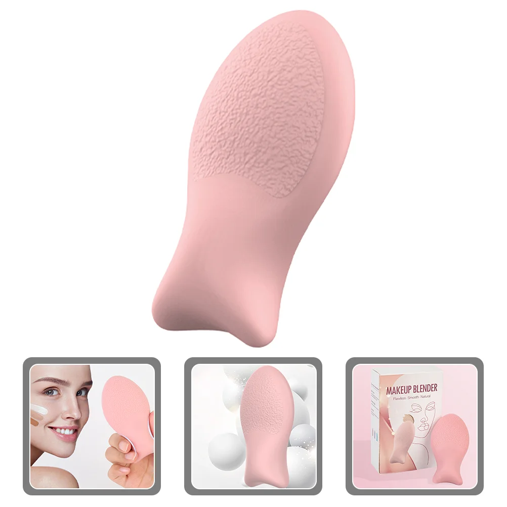 Comodo soffio per il trucco uovo cosmetico portatile durevole soffio cosmetico riutilizzabile soffio di polvere di Silicone pratico strumento per il trucco per principianti