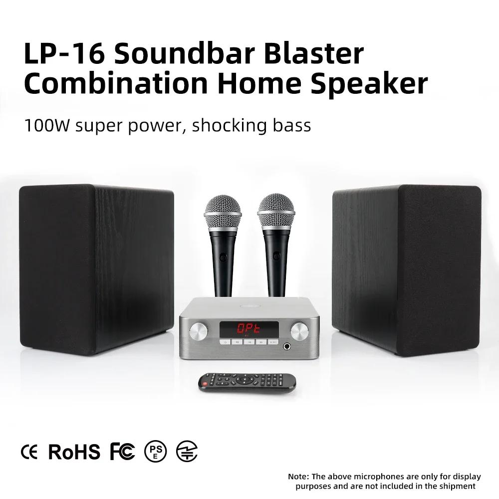 

Soundbar Home Theater Wireless Audio Digital Power Amplifier Wooden Speaker Heavy Subwoofer Surround Sound System
