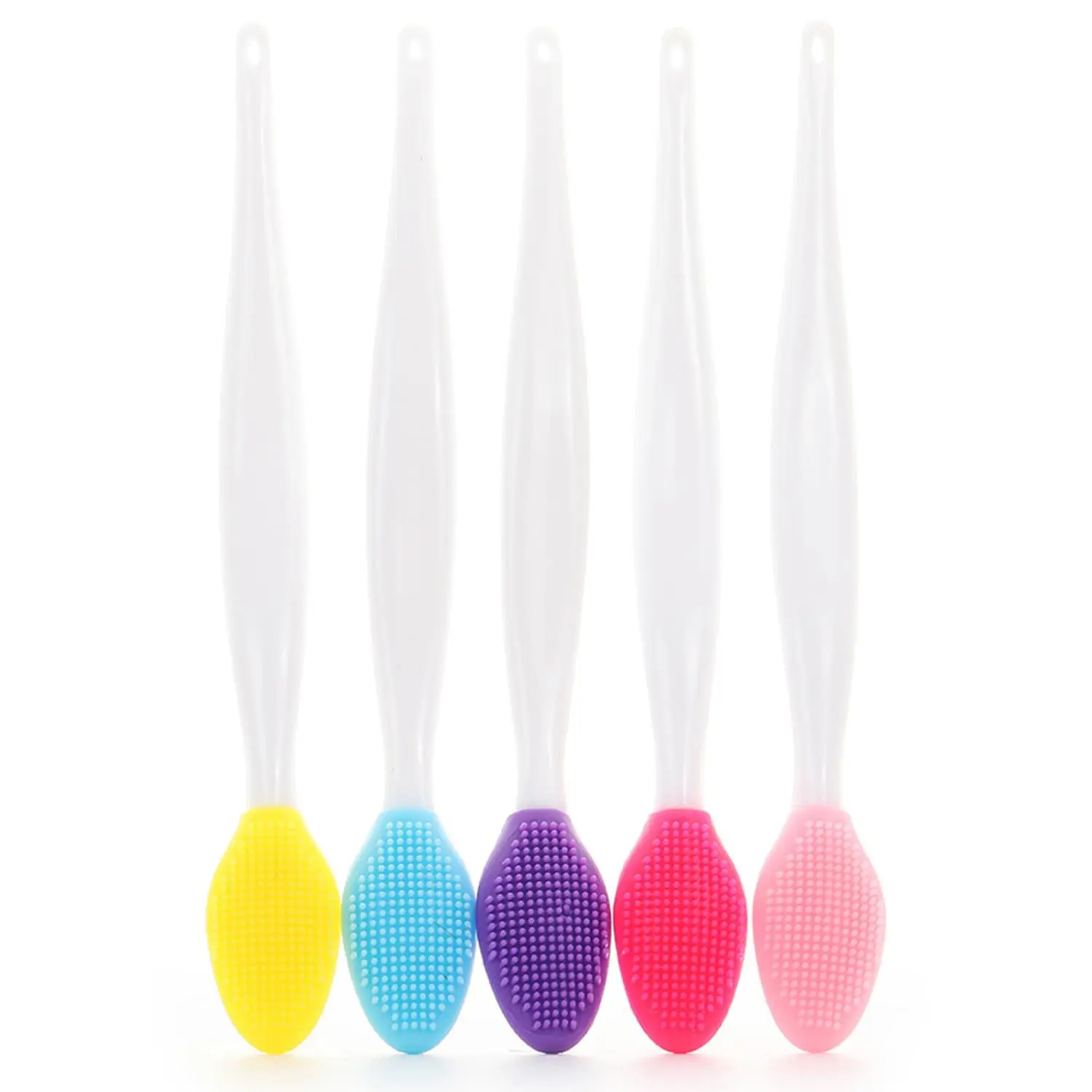 12 Stuks Siliconen Lip Scrub Peeling Borstel Set Lip Peeling Tool & Neus Porie Cleanser Zachte Comedondrukker Porie scrubber