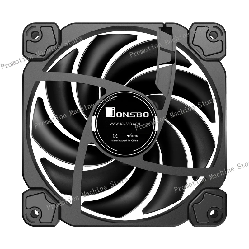 

Computer Hf120 High Air Pressure Cooling Exhaust 12cm Mute Sickle Fan Blade