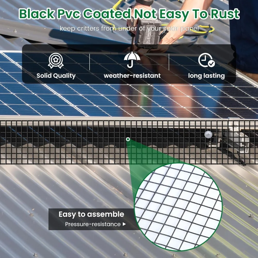 Obrázek 5: 320×20CM solární panel ptáci dávat pozor critter dávat pozor rolovat souprava s 100×tie drátky solární panel rustproof pvc povlak drát rolovat pletivo