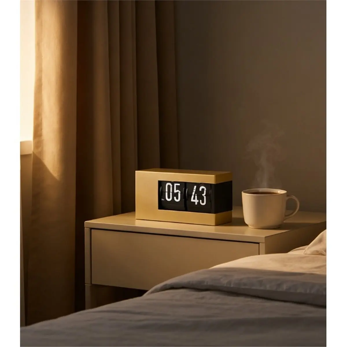A1697K Minimalist Calendar Flip Clock, Stylish Desktop Decorative Clock, Light Luxury Perpetuals Calendar Flip Clock SUMMER