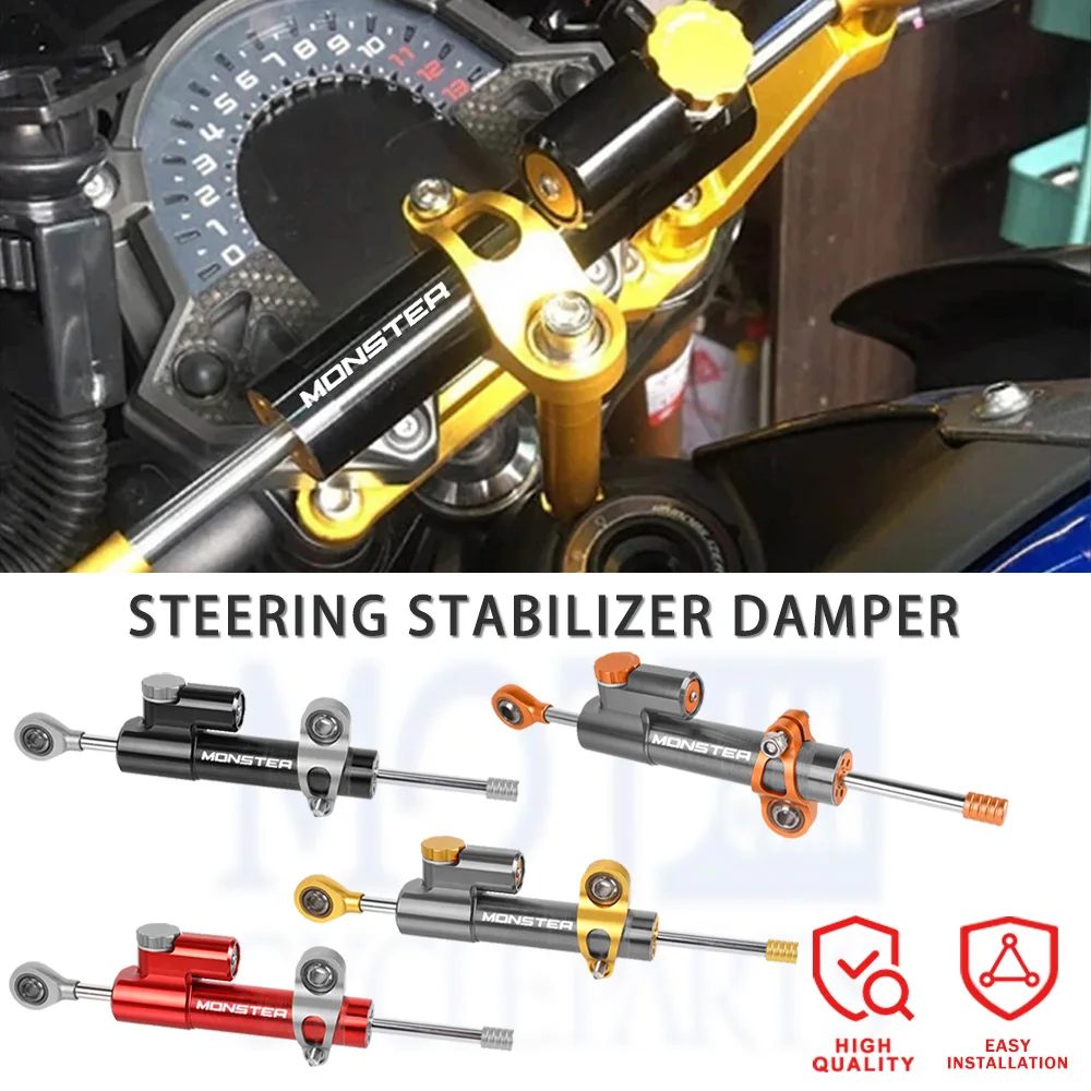 

For Ducati Monster 696 695 796 400 620 M 600 M 900 M 620 Hypermotard Universal Motorcycle Adjustable Steering Damper Stabilizer